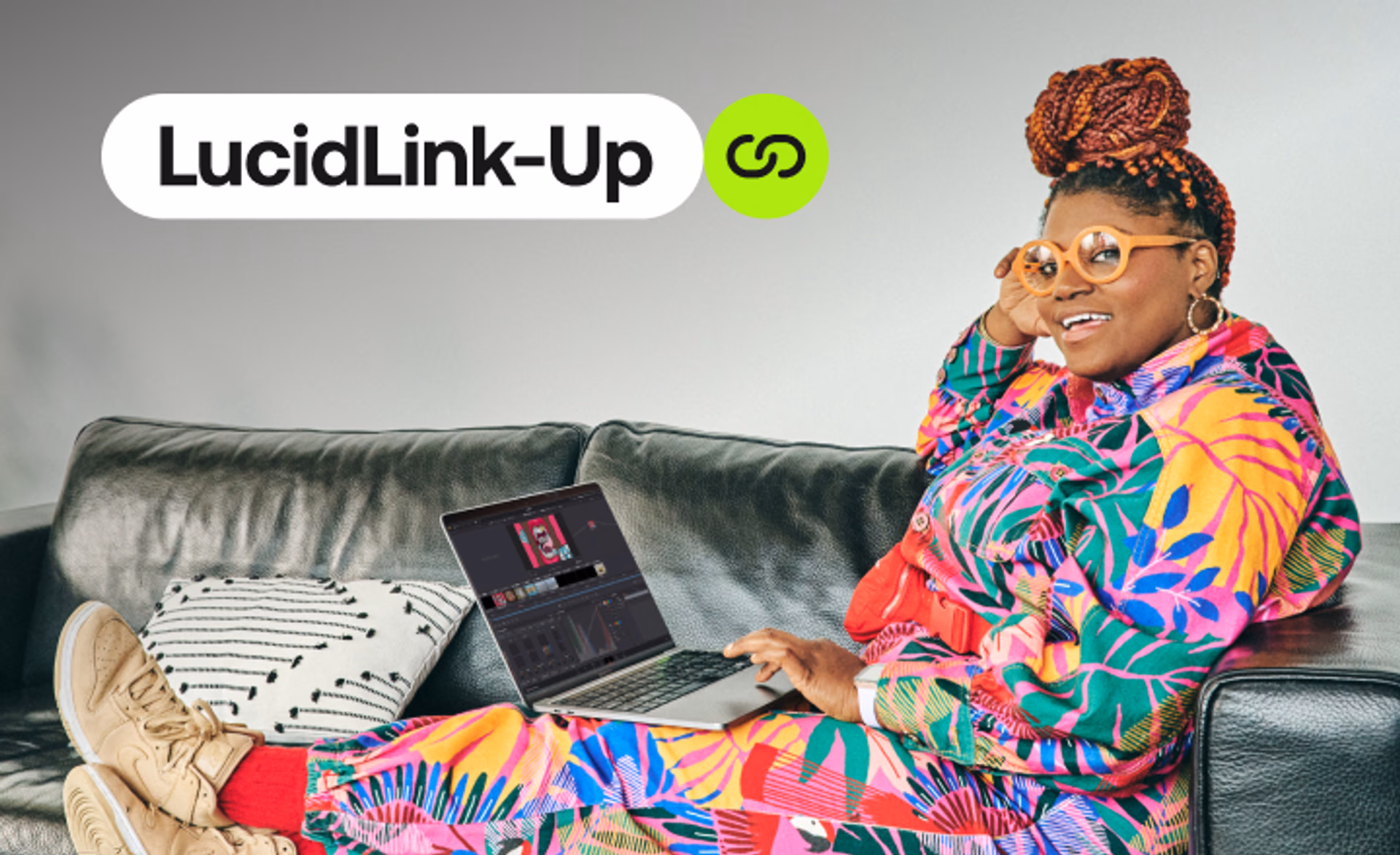 Woman working on a laptop