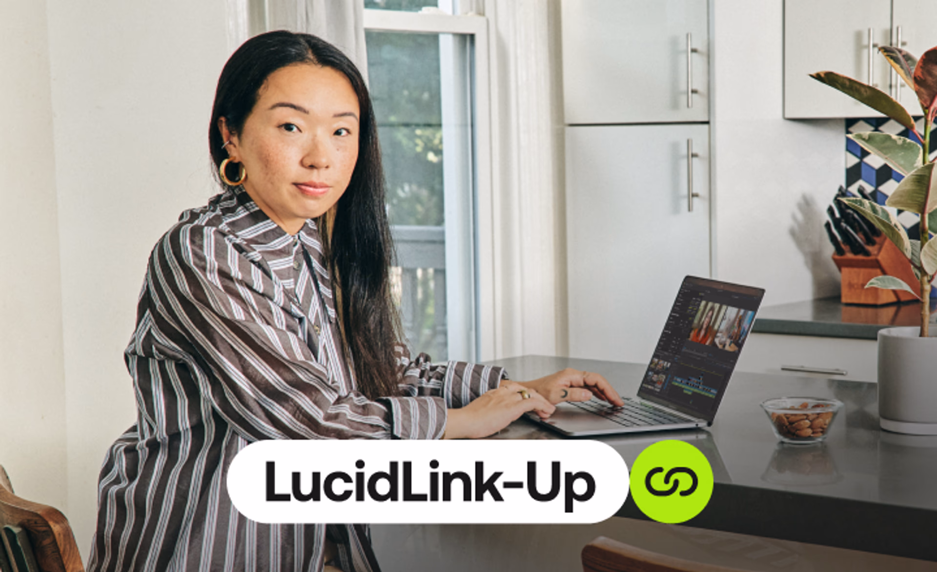 Woman working on a laptop