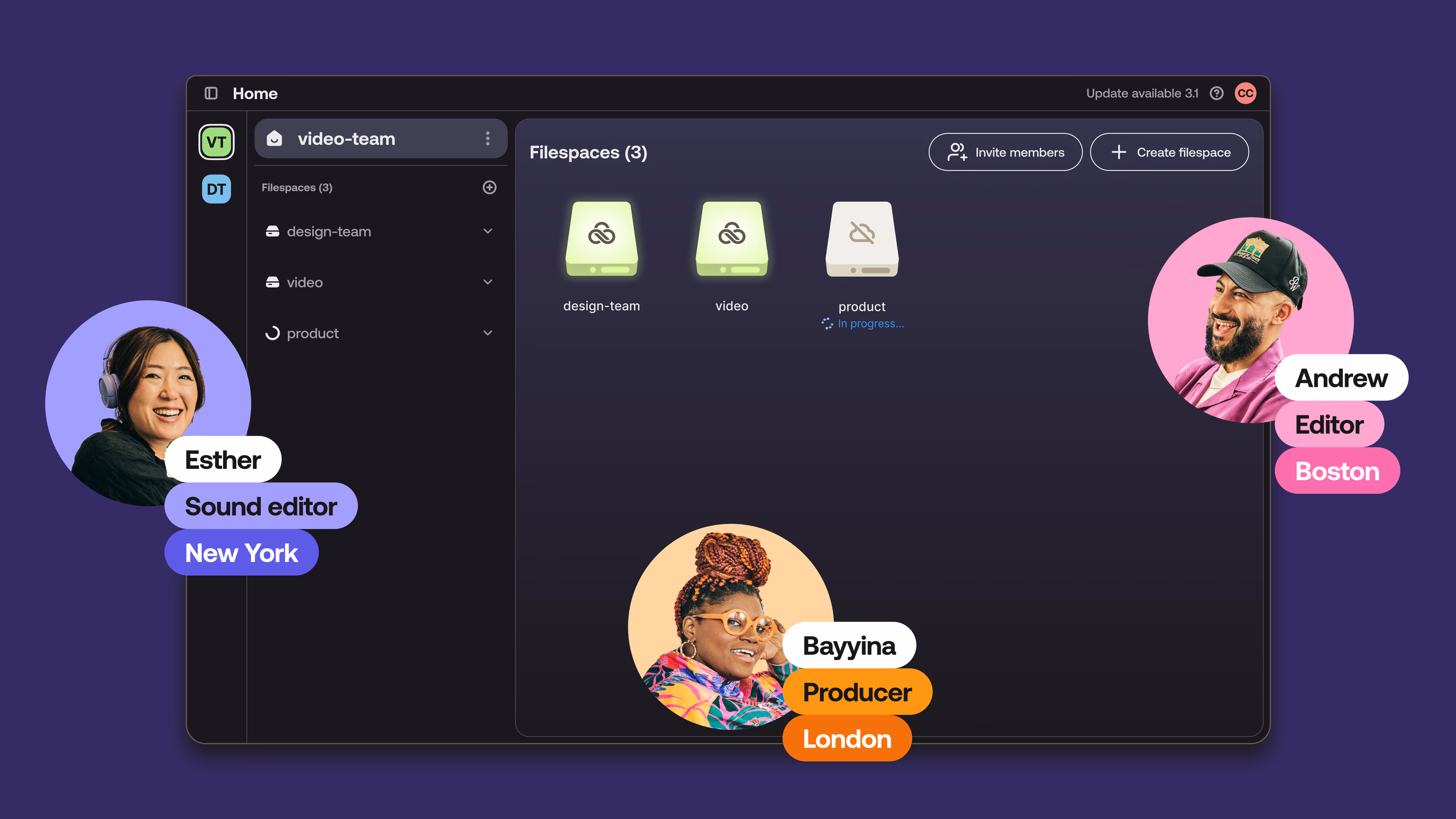 LucidLink product interface