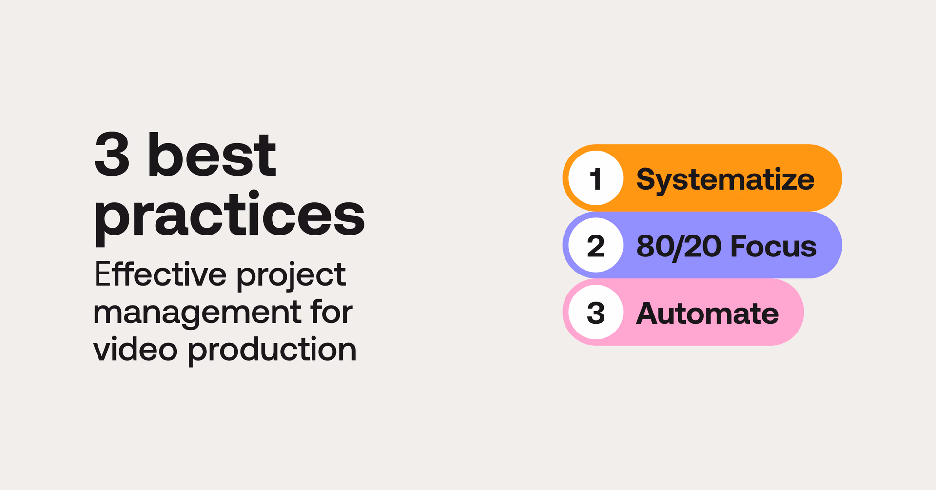 3 best practices for effective project management for video production