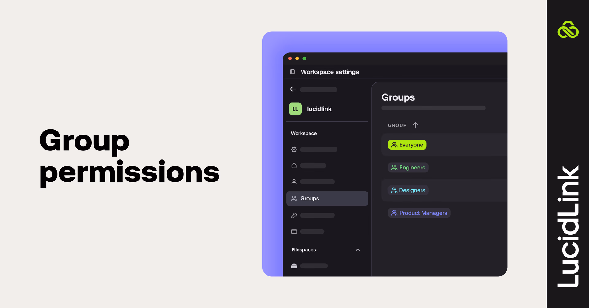 Group permissions with LucidLink