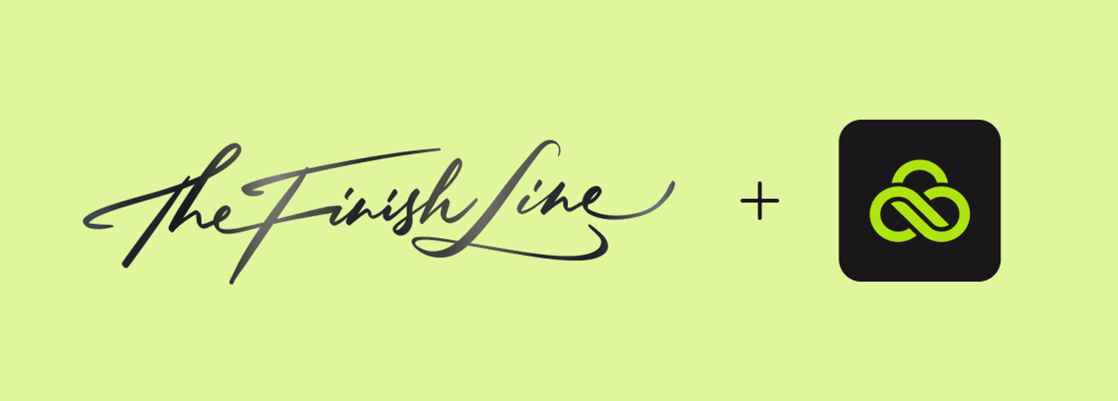 The finish line and LucidLink logos