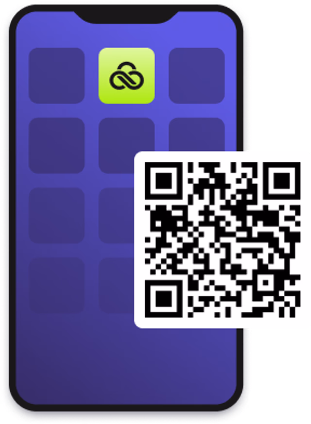 Mobile phone with QR code